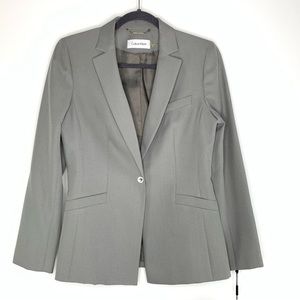 NWT Calvin Klein, gray suit blazer, size 6